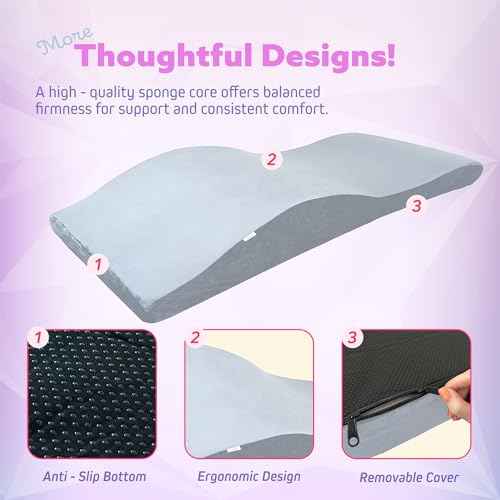 Lash Bed Topper ? Ergonomic Memory Foam Pad with Plush Cover, Spa Table Cushion for Eyelash Tech, Salon Mattress for Beauty Beds, Compatible with Massage and Spa Setups ? 28/70" (71/178 cm), Gray