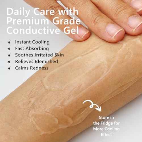 Microcurrent Conductive Gel for Face, Hydrating Collagen Radio Frequency Gel, with Hyaluronic Acid & Aloe Vera, Fragrance-Free, Paraben-Free, 75 fl oz