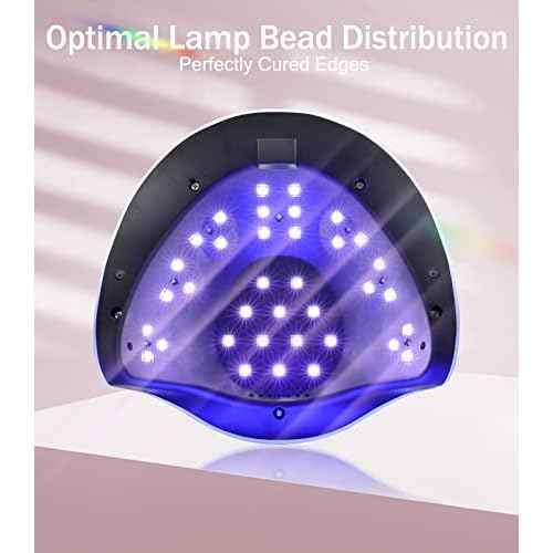 Easkep 120W UV Nail Lamp Kit - Gel Nails Dryer with UV Gloves