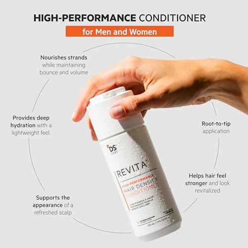 DS Labs Revita Conditioner, 500 mL ? Scalp Refreshing Hydration for Fuller Looking, Weightless Hydration, Caffeine, Turmeric, Sulfate & Silicone Free, Color Safe, For Men & Women