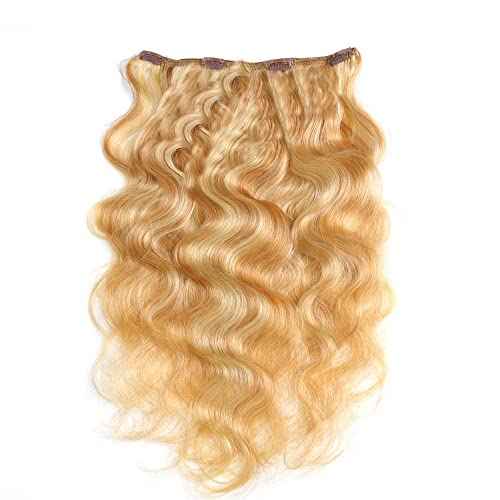 Blonde Bundles Human Hair Body Wave Bundles 14 16 18 Inch P27/613 Honey Blonde Body Wave Bundle Unprocessed Brazilian Virgin Weave Hair 3 Bundle 50 Gram Per Bundle