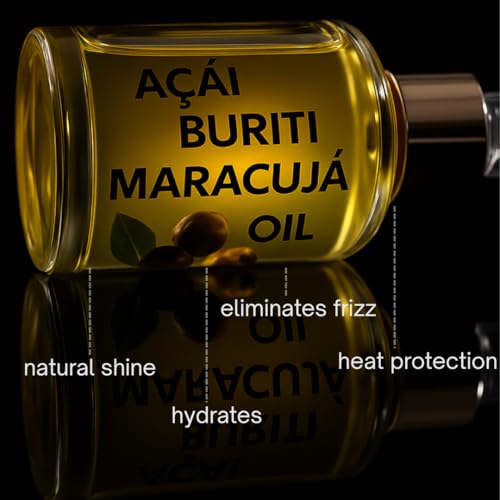 Magic Sleek Acai Oil 60 ml | Hair Serum | Maracuja & Buriti Oil | Hydrating & Nourishing | Frizz Control | Smooths, Softens & Shines | Repairs Damaged Hair | All Hair Types