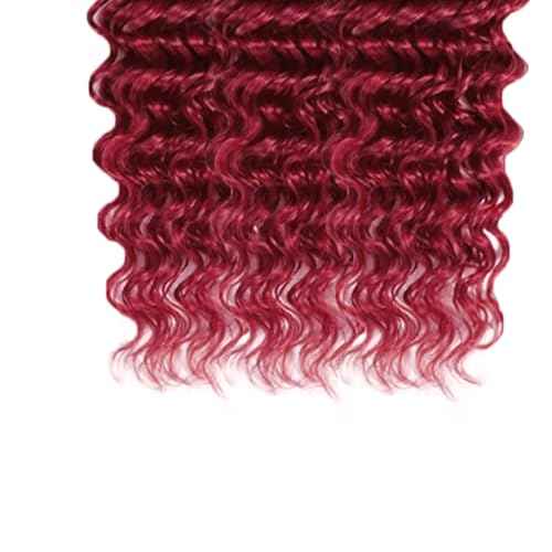 26 28 30 inch CnumGunm Burgundy Bundles #99j Human Hair Bundles Red Deep Wave Bundles Mixed Length 3 Bundles Burgundy Human Hair Bundles #99j Deep Wave Bundles