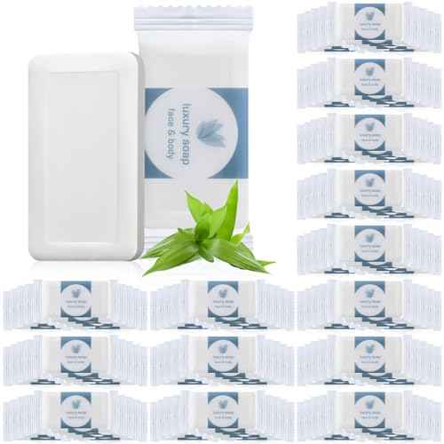Kacctyen 1000 Pcs 0.35oz Mini Bar Soap Bulk Individually Wrapped Bulk Hand Hotel Soap Bars Travel Size Toiletries for Hospitality Guest Bathroom Vacation Rentals