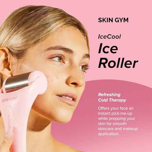 SKIN GYM IceCool Ice Roller, Stainless Steel Cryo Facial Tool for Puffiness and Redness Relief