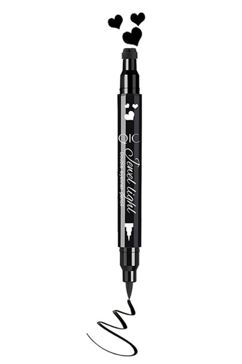 Black Liquid Eyeliner Stamp - Heart Shape Waterproof Makeup Pen | Long-Lasting Smudge-Proof 1 PC