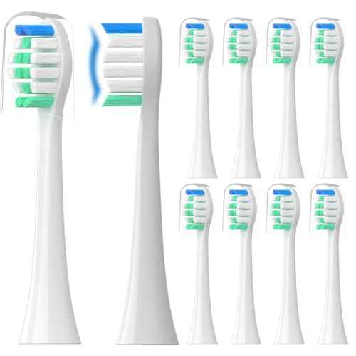 Replacement Toothbrush Heads Compatible with Philips Sonicare£º10 Pack Soft Replacement Electric Brush Head for 4100 5100 6100 HX9023/65 W Optimal Plaque Control Snap-on System