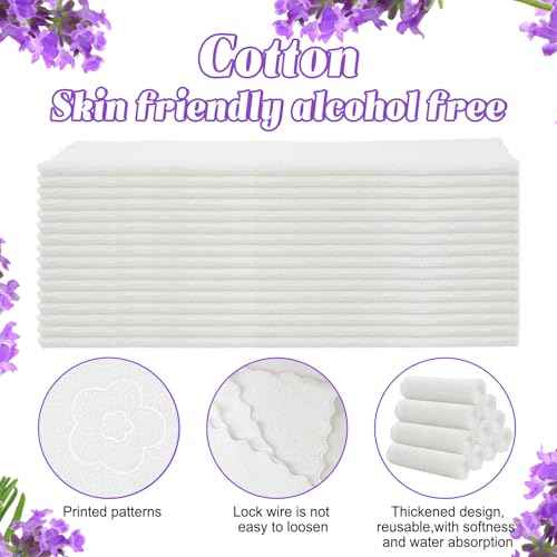Hot or Cold Moist Cotton Towel Bulk Moist Towelettes Individually Wrapped 8.7" x 8.7",White Towel Services,Refreshment Pre Moistened Towels Lavender Scent for Travel Sport Party Spa Dentist Hotel200