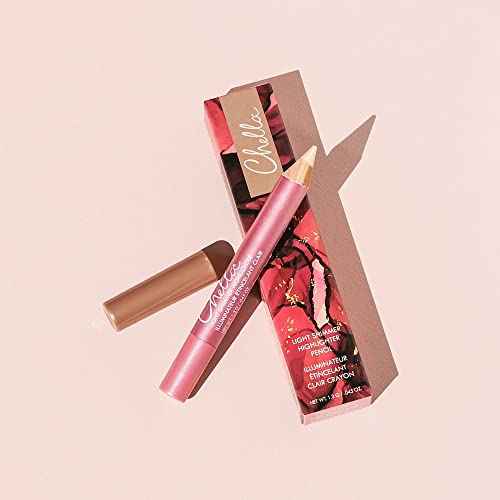 Chella Highlighter Makeup Pencil - Vegan, Cruelty Free, Paraben Free, Gluten Free - Use as a Highlighter, Concealer and Under Eye Liner (Light Shimmer)