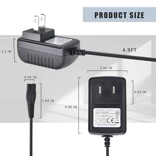 Replacment Charger for BaByliss PRO Trimmer, 4.5V Power Adapter Compatible with BaByliss Hair Clippers Model PRO FX870 FX788 FX787 FXSSM FX820 FX726 FX825 Shaver Charging Cord