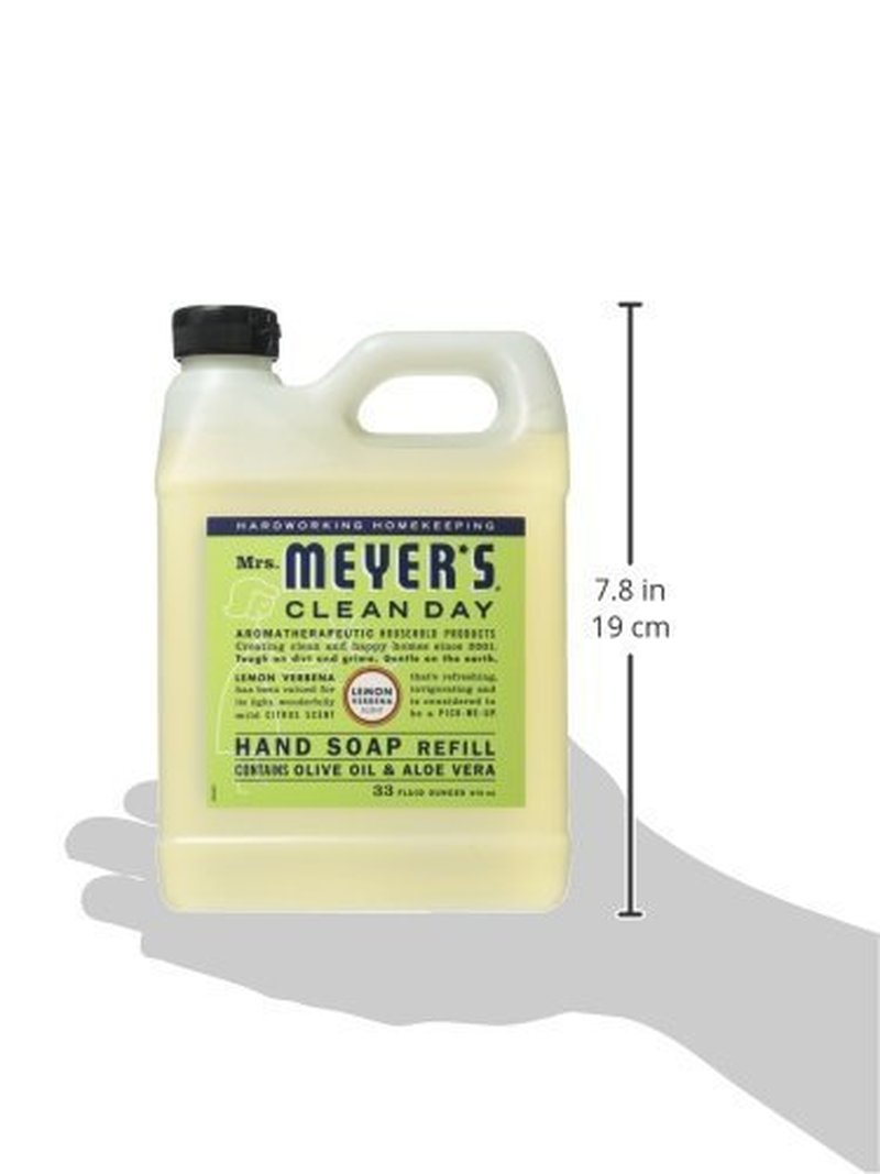 Liquid Hand Soap Refill, Cruelty Free and Biodegradable Formula, Herbal Free, Mass Skin Care, Non-Drying, Softening Cleanser, Lemon Verbena Scent, 33 OZ Each Pack, Pack of 2