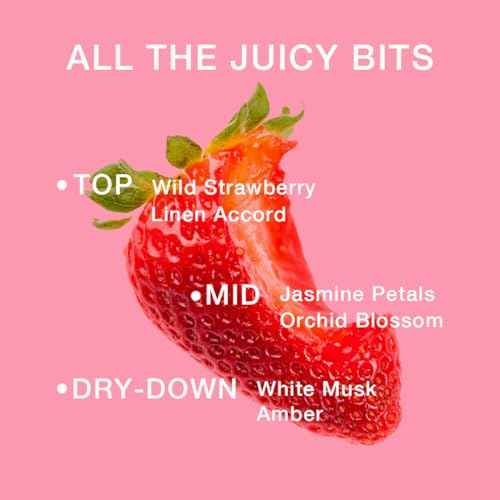 Clean Beauty Perfume Duo, Full & Travel Size, Fresh Laundry Warm Cotton Scent, Strawberry Fields Juicy Berry Notes, Layering, Giftable Fragrance Set