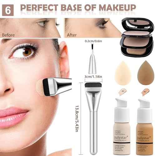 All in One Makeup Kit for Women-Full Professional Kit With 12 Color Eyeshadow, Foundation, Lipsticks, Eyeliner, Blush, Eyebrow Soap, Makeup Brush, Makeup Gift Set for Women Teens (Cool Grey)