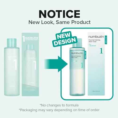 numbuzin No.1 Toner | Pure-Full Calming Herb Toner | Breakouts, Redness, Excess Oil Control | Centella Asiatica, Heartleaf, Licorice Root | Acne-Prone, Sensitive Skin | 10.14 fl. oz.