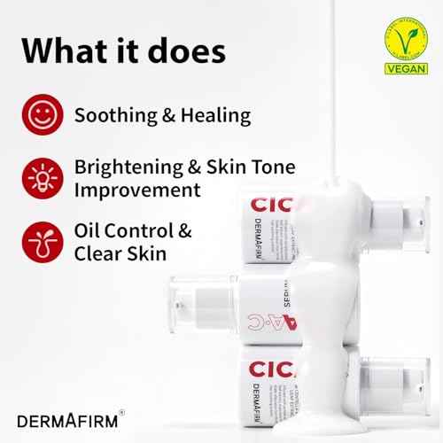 DERMAFIRM CICA AC Serum for Acne-Prone Skin ? Korean Facial Serum with Exosome, Centella Asiatica, Niacinamide, Salicylic Acid & Vitamin B3 ? Hydrating & Calming, 1.01 fl oz