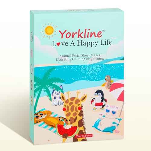 Animal Facial Sheet Mask, Spa Mask, Party Present for Her, Character Sheet Mask for Kids, Girls Night, Fun Face Mask with Animal Character
