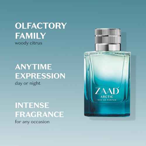 Zaad Arctic Eau de Parfum for Men, Invigorating Scent of the Arctic, 3.2 Ounce