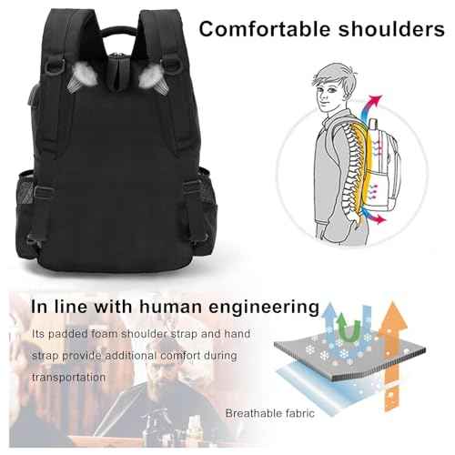 Large Barbers bags for Clippers and Supplies Makeup Backpack Bag Organizer for Hairstylists Bookbag for Travel Tools Bag for Men
