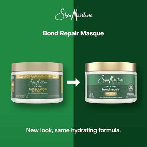 SheaMoisture Bond Repair Masque Amla Oil Deeply Moisturizes and Visibly Repairs Damage with Hydroplex Technology and Amla Oil for Stronger Hair with Restorative HydroPlex Infusion 11 oz