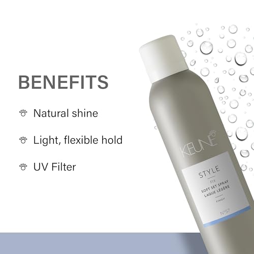 Keune Style Soft Set Spray, Weightless & Flexible Hold Hairspray for All Hair Types, 9.2 Fl Oz