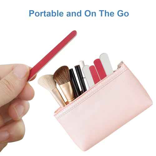 mini Nail Files (100 Pack), 180/240 Grit Wooden Emery Board Nail File Double Sided Small Wood Emory Fingernail Files for Natural Nails Professional Reusable Manicure Pedicure