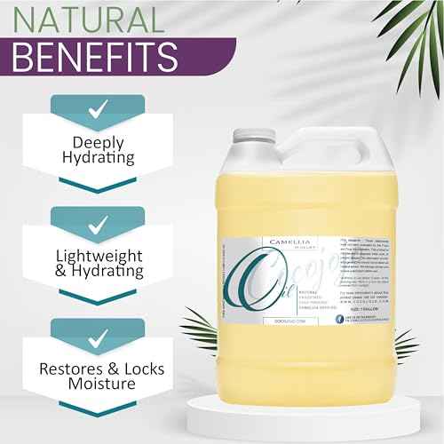 Dr Joe Lab Camellia Seed Oil 128 oz Pure Natural Cold Pressed Unrefined Extra Virgin Camellia Oil 1 Gallon - for Hair Skin Body Nails and Beard - Moisturizing, Soothing, Hydrating, & Nourishing