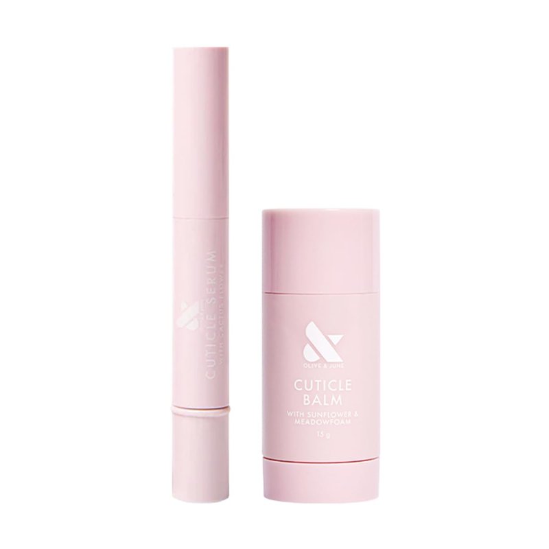 Cuticle Hydration Set - Mini Serum & Nourishing Balm | Vegan, Cruelty-Free Nail Care Duo with Hyaluronic Acid & Meadowfoam | Fragrance-Free, Dermatologist-Tested