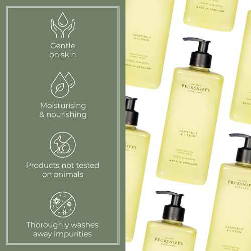 Pecksniff's Grapefruit & Citron Hand Wash ? Luxury Liquid Hand Soap 725 ml/24.52 fl oz, Softening, Hydrating, Revitalising, Cruelty-Free, Made in England