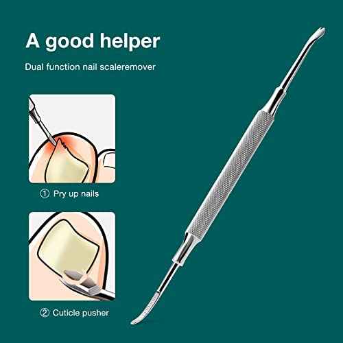 MR.GREEN Toenail Clippers Stainless Steel Ingrown Nail Cutter Thick and Hard Nails Pedicure Manicure Tools (Green+Nail Remover)
