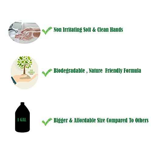 GreenFist Foaming Hand Soap Refills Unscented Jug Foam Refill Made in USA, 128 ounce (1 Gallon)