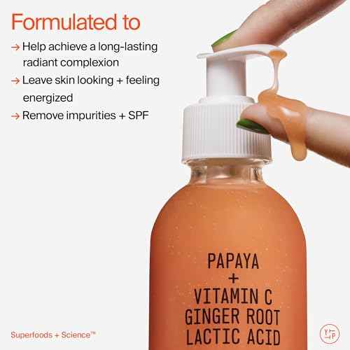 Youth To The People Superfruit Facial Cleanser - Papaya + Vitamin C Gentle Exfoliating Face Wash, Cellular Skin Renewal with AHA + BHA, Evens Skin Tone & Texture for Soft + Radiant Skin, Sulfate-free