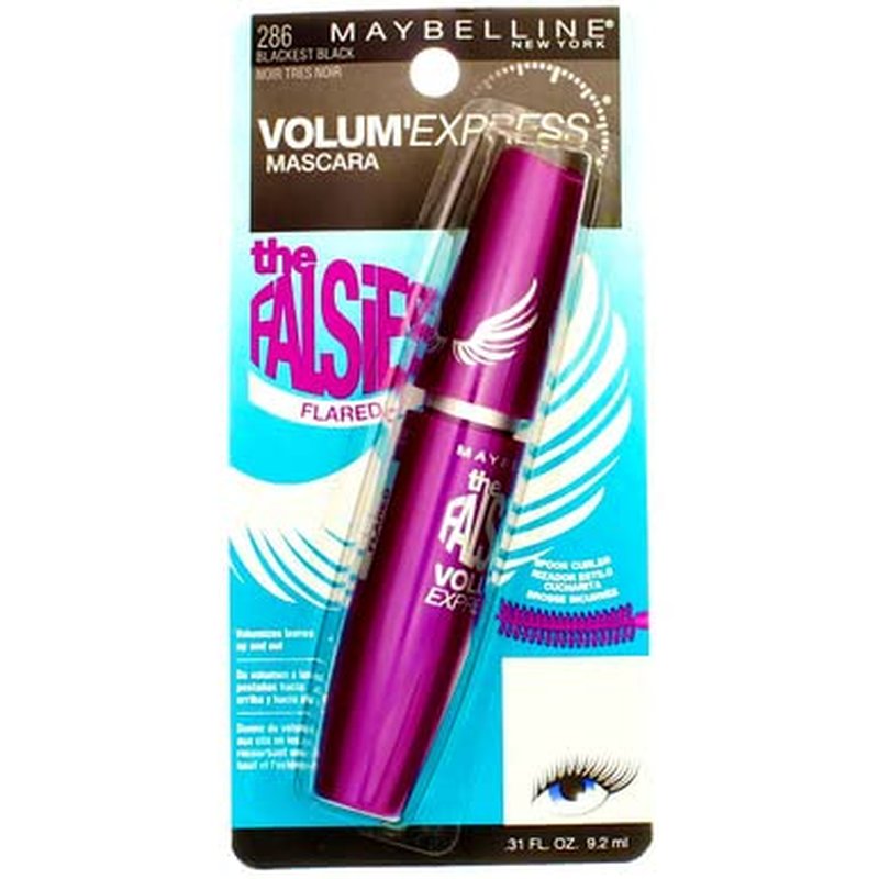 Maybelline New York Volum' Express Falsies Flared Mascara - Blackest Black, 1 Count for Dramatic Volume