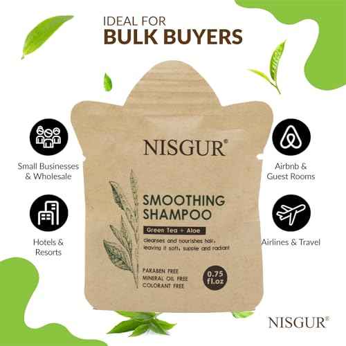 Bulk Shampoo 0.75 oz 200 Pack Non Plastic Travel Size Shampoo Paper Pouch