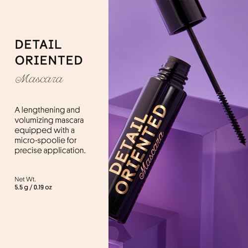 Winky Lux Detail Oriented Mascara ? Slim Tightline Mascara with Skinny Micro Spoolie, Lengthening, Volumizing, Defining, Curling & Buildable Formula, Black for Top & Bottom Lashes