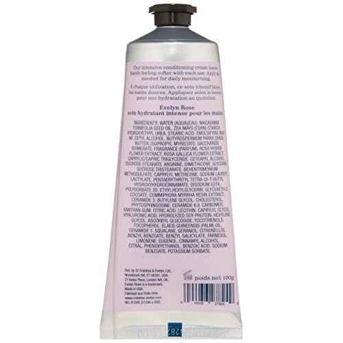 Crabtree & Evelyn Evelyn Rose Ultra-Moisturising Hand Cream Therapy, 3.5 oz