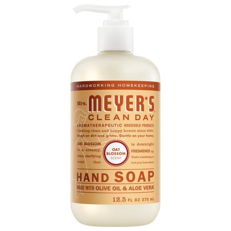 Mrs. Meyer's Clean Day Liquid Hand Soap - 4 Pack Variety (Honeycomb, Rainwater, Oat Blossom, Plumberry) | 12.5 Fl Oz Each