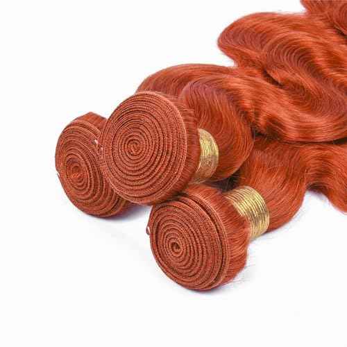 28 30 32 Inch Ginger Bundles Human Hair 350 Body Wave Human Hair Bundles Ginger Orange Bundles Human Hair Ginger Body Wave Bundles Remy Hair Extensions