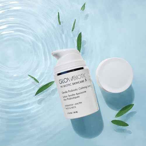 Glowbiotics Gentle Probiotic Calming Lotion: Lightweight Peptide & Probiotic Moisturizer for Sensitive Skin | With Hyaluronic Acid, Niacinamide & Ceramide-Rich Safflower Oil