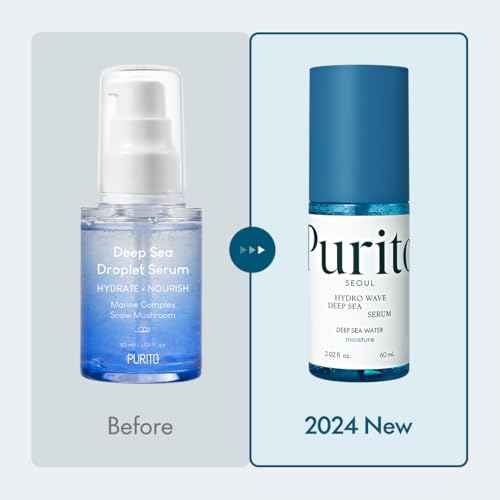 PURITO Deep Sea Serum | Deep Sea Water 66% + Marine Complex + Snow Mushirooms | Facial Serum | for Hydration, Skin Plumping | Lightweight & Non-Greasy Texture | Korean skincare, 60mL 2.02 fl.oz