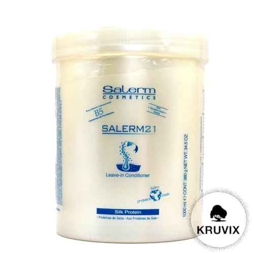 Salerm 21 B5 Silk Protein Leave-in Conditioner 34.5 Ounce and Silk Protein 21 Shampoo 36 Ounce Combo Set by Kruvix