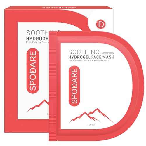 SPORTS MASK - Soothing Hydrogel Face Mask - Repair Sun Damage, Calm Skin and Alleviate Redness - Soothe Skin and Reset Mind after Exercise - For All Skin Types - 5 Pc