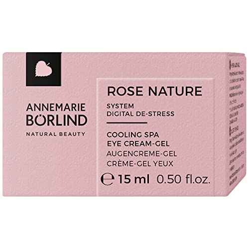 ANNEMARIE B?RLIND ROSE NATURE Cooling Spa Eye Cream-Gel (0.50 Fl Oz) - Plumps up wrinkles caused by tiredness, PR3 rose complex reduces the effects of blue light, vegan