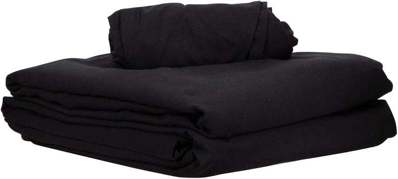 ForPro Professional Collection Microfiber Massage Sheet Set - Ultra-Light, Stain & Wrinkle-Resistant, Black | 3-Piece Set
