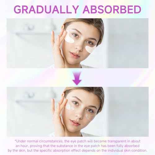 Under Eye Patches, Instant Firm Eye Patches Temporary, Collagen Peptide Firming Eye Mask for Under Eye Bags and Wrinkles Filler Improve Wrinkles Dark Circles Fine Lines for Women Men, 10 pair