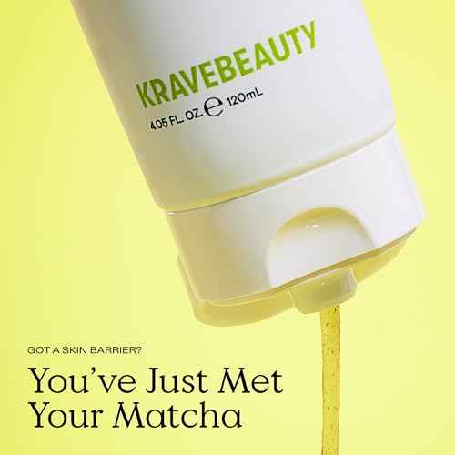 KraveBeauty Matcha Hemp Hydrating Cleanser ? Korean-Inspired Gentle Daily Face Wash, Hydrating & Non-Stripping, Hemp & Matcha, Vegan & Cruelty-Free, 4.05 fl oz