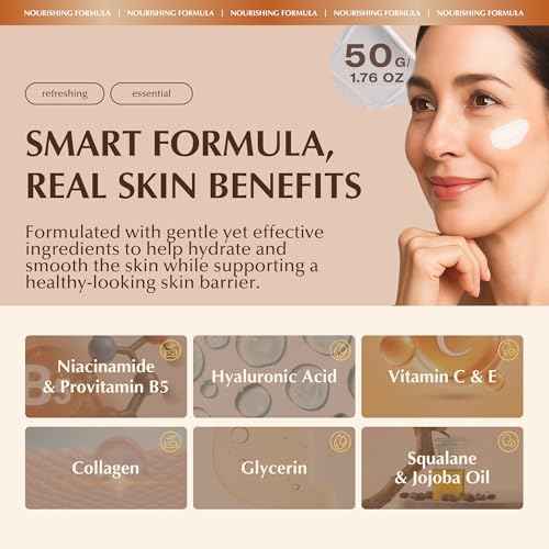 PERFECT ONE Firming Face Cream ? Anti-Aging Collagen Moisturizer with Hyaluronic Acid, Niacinamide, and Squalane for firmer, brighter hydrated skin ? All-in-One Skin Tightening Facial & Eye Cream, 50g