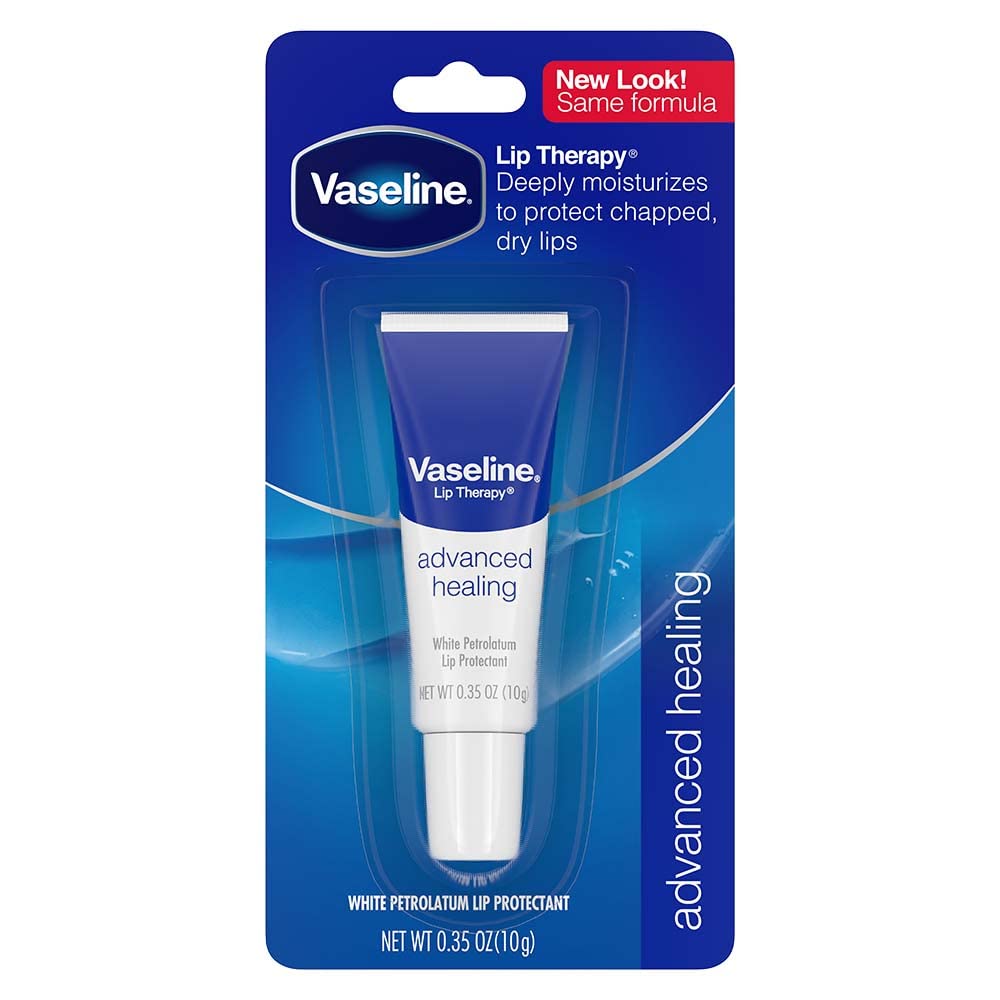 Vaseline Lip Therapy Lip Balm Tube, Advanced Healing Lip Moisturizer, 0.35 oz