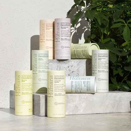 Hey Humans Aluminum Free Deodorant for Women and Men, Contains Naturally Derived Ingredients, Long Lasting Odor Control with Refreshing Essential Oils Pack of 3 Rosewater Ginger