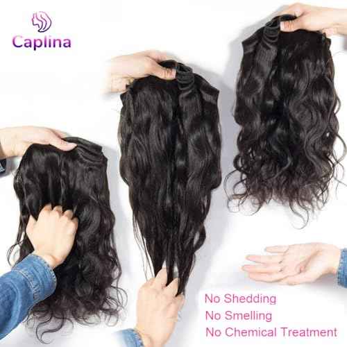 16A Human Hair Bundles 16 18 20 22 Inch Body Wave 400g Unprocessed Brazilian Virgin Hair 4 Bundles Deals Human Hair Extensions Quick Weave Human Hair Natural Black Color