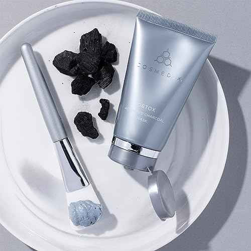 COSMEDIX Exfoliating Face Mask - Deep Cleansing & Detoxifying Facial Mask for Daily Impurities, Oil, Dirt, Dead Skin & Residue - Gentle for Sensitive Skin with Activated Charcoal & Kaolin Clay